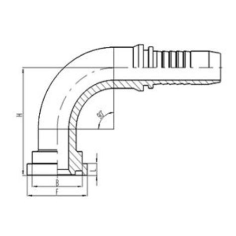 90°SAE法兰3000PSI